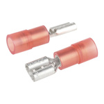 RS PRO Red Insulated Female Spade Connector, Receptacle, 4.75 x 0.8mm Tab Size, 0.5mm² to 1.5mm²
