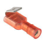 RS PRO Red Insulated Female Spade Connector, Piggyback Terminal, 6.3 x 0.8mm Tab Size, 0.5mm² to 1.5mm²