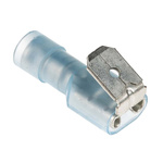 RS PRO Blue Insulated Female Spade Connector, Piggyback Terminal, 6.35 x 0.8mm Tab Size, 1.5mm² to 2.5mm²