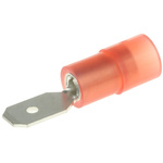RS PRO Red Insulated Male Spade Connector, Tab, 0.5 x 4.75mm Tab Size, 0.5mm² to 1.5mm²