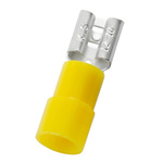 RS PRO Yellow Insulated Female Spade Connector, Receptacle, 6.35 x 0.8mm Tab Size, 4mm² to 6mm²