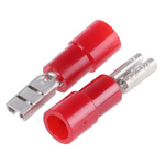 RS PRO Red Insulated Female Spade Connector, Receptacle, 2.8 x 0.8mm Tab Size, 0.5mm² to 1.5mm²