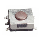 Brown Round Tactile Switch, Single Pole Single Throw (SPST) 50 mA 3 (Dia.)mm PCB