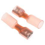 TE Connectivity Duraseal Red Insulated Female Spade Connector, Receptacle, 6.35 x 0.8mm Tab Size, 0.5mm² to 1mm²