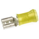 TE Connectivity PIDG FASTON .250 Yellow Insulated Female Spade Connector, Receptacle, 6.35 x 0.81mm Tab Size, 4mm² to
