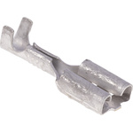 TE Connectivity FASTON .250 Uninsulated Female Spade Connector, Receptacle, 6.35 x 0.81mm Tab Size, 0.3mm² to 0.8mm²