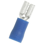 RS PRO Blue Insulated Female Spade Connector, Receptacle, 0.5 x 4.75mm Tab Size, 1.5mm² to 2.5mm²