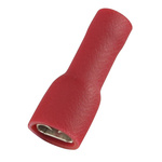 RS PRO Red Insulated Female Spade Connector, Receptacle, 0.8 x 4.75mm Tab Size, 0.5mm² to 1.5mm²