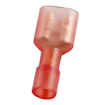 RS PRO Red Insulated Female Spade Connector, Receptacle, 0.8 x 6.35mm Tab Size, 0.5mm² to 1.5mm²