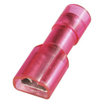 RS PRO Red Insulated Female Spade Connector, Receptacle, 0.5 x 4.75mm Tab Size, 0.5mm² to 1.5mm²