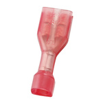 RS PRO Red Insulated Female Spade Connector, Receptacle, 0.5 x 4.75mm Tab Size, 0.5mm² to 0.75mm²