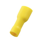 RS PRO Yellow Insulated Female Spade Connector, Receptacle, 0.8 x 6.35mm Tab Size, 4mm² to 6mm²