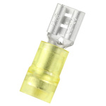 RS PRO Yellow Insulated Female Spade Connector, Receptacle, 0.8 x 6.35mm Tab Size, 4mm² to 6mm²