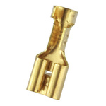 RS PRO Uninsulated Female Spade Connector, Receptacle, 0.8 x 6.35mm Tab Size