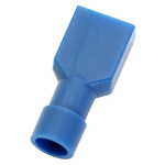 RS PRO Blue Insulated Female Spade Connector, Receptacle, 0.8 x 6.35mm Tab Size