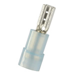 RS PRO Blue Insulated Female Spade Connector, Receptacle, 0.8 x 2.8mm Tab Size