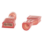 TE Connectivity Ultra-Fast .187 Red Insulated Female Spade Connector, Receptacle, 4.75 x 0.81mm Tab Size, 0.3mm² to