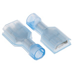 TE Connectivity Ultra-Fast Plus .250 Blue Insulated Female Spade Connector, Receptacle, 6.35 x 0.81mm Tab Size, 1.3mm²
