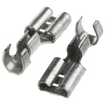 TE Connectivity FASTON .250 Uninsulated Female Spade Connector, Receptacle, 6.35 x 0.81mm Tab Size, 2mm² to 3mm²