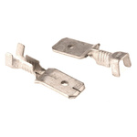 TE Connectivity FASTON .250 Uninsulated Male Spade Connector, Tab, 6.3 x 0.8mm Tab Size, 0.8mm² to 2mm²