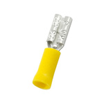 RS PRO Yellow Insulated Female Spade Connector, Receptacle, 2.8 x 0.5mm Tab Size, 0.2mm² to 0.5mm²