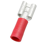 RS PRO Red Insulated Female Spade Connector, Receptacle, 6.35 x 0.8mm Tab Size, 0.5mm² to 1.5mm²