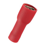 RS PRO Red Insulated Female Spade Connector, Receptacle, 0.8 x 4.75mm Tab Size, 0.5mm² to 1.5mm²
