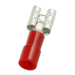 RS PRO Red Insulated Female Spade Connector, Receptacle, 6.35 x 0.8mm Tab Size, 0.5mm² to 1.5mm²