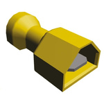 TE Connectivity Ultra-Fast .250 Yellow Insulated Male Spade Connector, Tab, 6.3 x 0.8mm Tab Size, 3mm² to 6mm²
