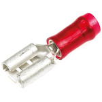 TE Connectivity PIDG FASTON .250 Red Insulated Female Spade Connector, Receptacle, 6.35 x 0.81mm Tab Size, 0.3mm² to