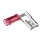 TE Connectivity PIDG FASTON .250 Red Insulated Female Spade Connector, Flag Terminal, 6.35 x 0.81mm Tab Size, 0.3mm² to