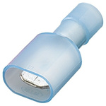 Nichifu TMEDN Blue Insulated Male Spade Connector, Tab, 0.25 x 0.032in Tab Size, 2mm² to 2mm²