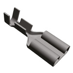TE Connectivity FASTON .250 Uninsulated Female Spade Connector, Receptacle, 6.35 x 0.81mm Tab Size, 0.5mm² to 1.5mm²