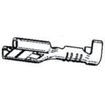 TE Connectivity FASTIN-FASTON .250 Uninsulated Female Spade Connector, Receptacle, 6.35 x 0.81mm Tab Size, 0.5mm² to