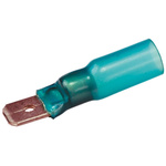 TE Connectivity DuraSeal Blue Insulated Male Spade Connector, Tab, 6.35 x 0.8mm Tab Size, 1.5mm² to 2.5mm²