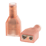 TE Connectivity PIDG FASTON .250 Red Insulated Female Spade Connector, Receptacle, 6.35 x 0.81mm Tab Size, 0.3mm² to