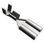 TE Connectivity FASTON .250 Uninsulated Female Spade Connector, Receptacle, 6.35 x 0.81mm Tab Size, 0.5mm² to 1.5mm²