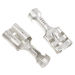 TE Connectivity FASTIN-FASTON .250 Uninsulated Female Spade Connector, Receptacle, 6.35 x 0.81mm Tab Size, 1mm² to