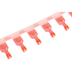 TE Connectivity Ultra-Fast Plus .250 Red Insulated Female Spade Connector, Receptacle, 6.35 x 0.81mm Tab Size, 0.3mm²