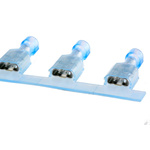 TE Connectivity Ultra-Fast Plus .250 Blue Insulated Female Spade Connector, Receptacle, 6.35 x 0.81mm Tab Size, 1.3mm²