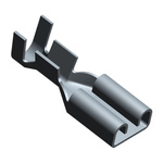 TE Connectivity FASTON .187 Uninsulated Female Spade Connector, Receptacle, 4.75 x 4.75mm Tab Size, 0.5mm² to 1.4mm²