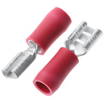 JST FVDDF Red Insulated Female Spade Connector, Receptacle, 4.75 x 0.5mm Tab Size, 0.25mm² to 1.65mm²