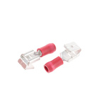 JST FVDDFM Red Insulated Female Spade Connector, Piggyback Terminal, 6.3 x 0.8mm Tab Size, 0.25mm² to 1.65mm²