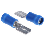 JST FVDDM Blue Insulated Male Spade Connector, Tab, 6.3 x 0.8mm Tab Size, 1mm² to 2.6mm²