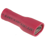 JST FLVDDF Red Insulated Female Spade Connector, Receptacle, 4.75 x 0.8mm Tab Size, 0.25mm² to 1.65mm²