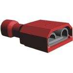 TE Connectivity Ultra-Fast .250 Red Insulated Female Spade Connector, Receptacle, 6.35 x 0.81mm Tab Size, 0.3mm² to