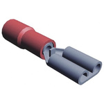 TE Connectivity PIDG FASTON .187 Red Insulated Female Spade Connector, Receptacle, 4.75 x 0.51mm Tab Size, 0.3mm² to