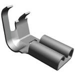 TE Connectivity FASTON .187 Uninsulated Female Spade Connector, Flag Terminal, 4.75 x 0.51mm Tab Size, 0.5mm² to 1.3mm²