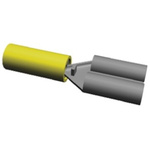 TE Connectivity PIDG FASTON .187 Yellow Insulated Female Spade Connector, Receptacle, 4.75 x 0.51mm Tab Size, 0.1mm² to