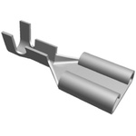 TE Connectivity FASTON .250 Uninsulated Female Spade Connector, Receptacle, 6.35 x 0.81mm Tab Size, 0.3mm² to 0.8mm²